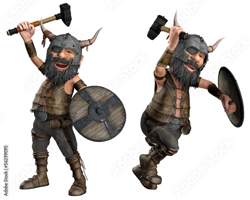 Quadro em tela Vikinger-Mann Cartoon
