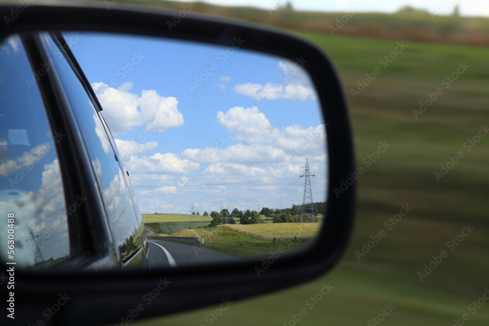 mirror of a car