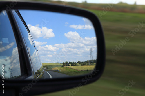 mirror of a car