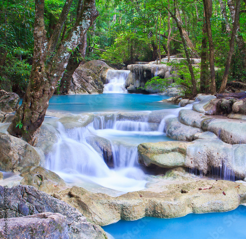 Erawan waterfall in Kanchanaburi province of Thailand