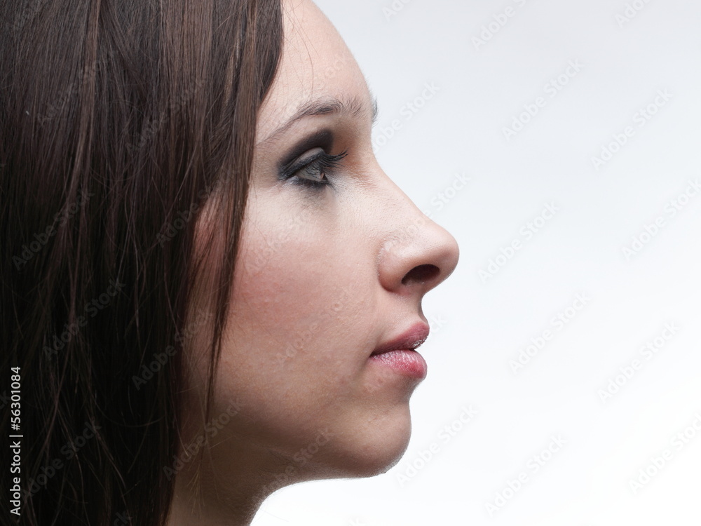 Portrait of a pretty brunette young woman Portrait of a pretty brunette young woman