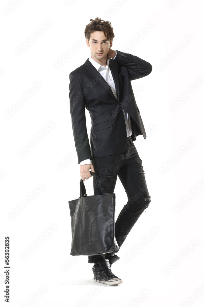 Full body handsome young businessman posing Full body handsome young businessman posing