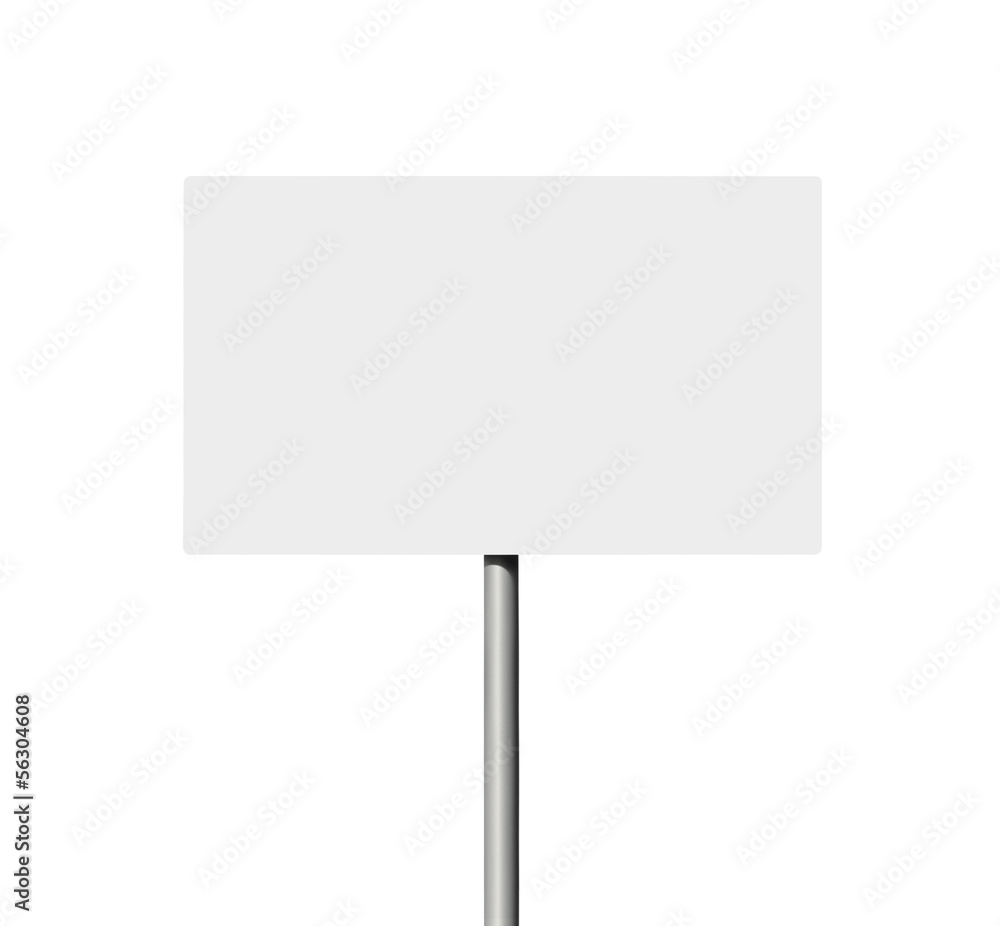 Fototapeta premium Blank traffic sign or a banner for outdoor advertising