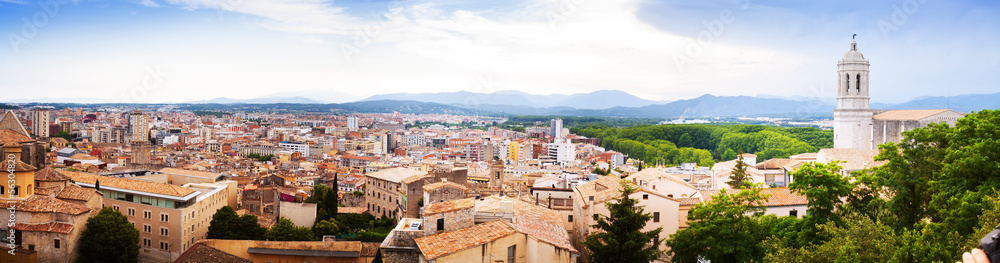 day panorama of Girona