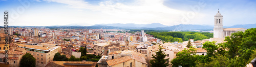 day panorama of Girona