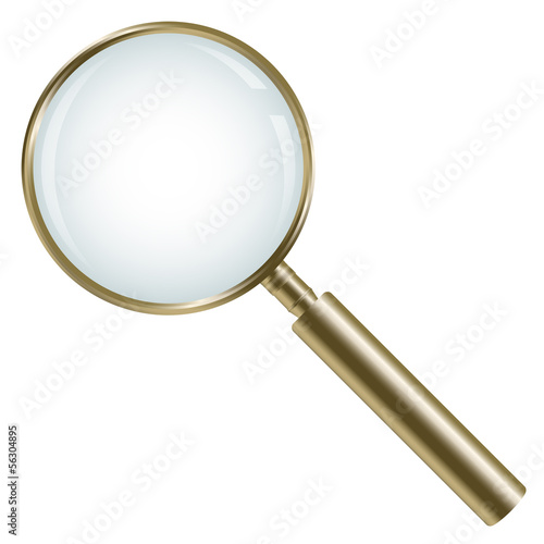 Lupe gold isoliert