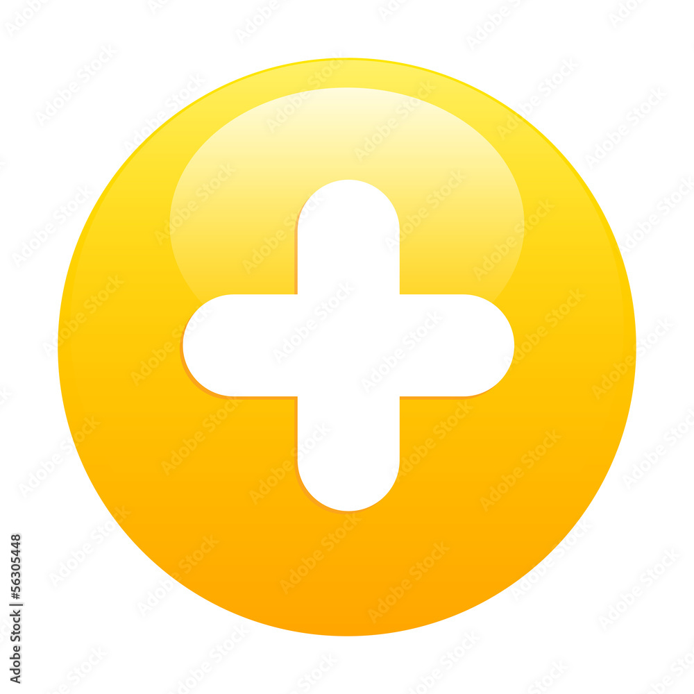 Bouton internet plus icon orange Bouton internet plus icon orange