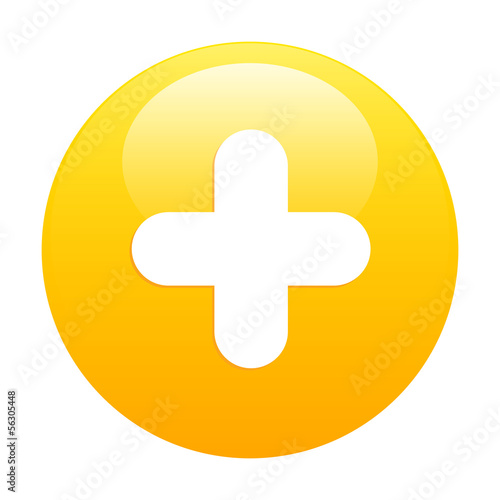 Bouton internet plus icon orange