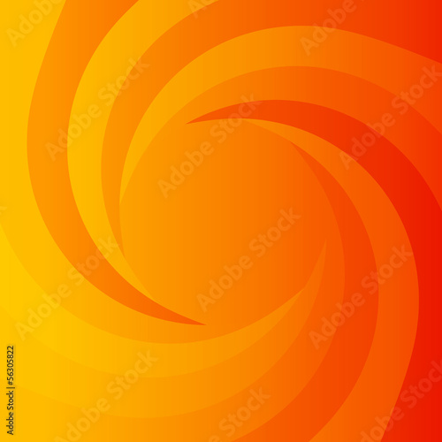 Abstract orange power background with whirlpool