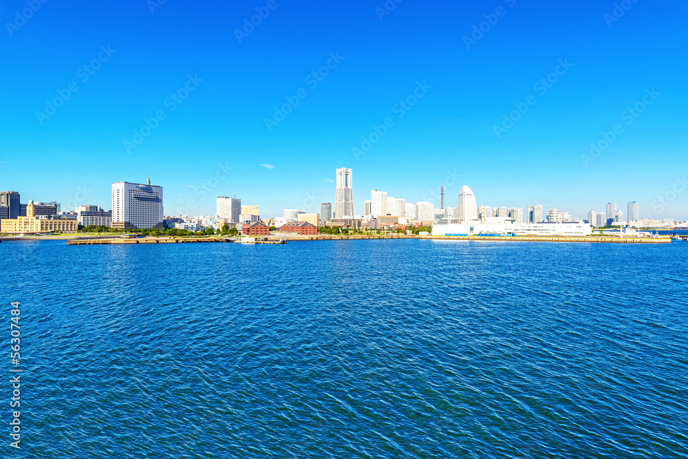Panoramic view of Yokohama MM21 Area in Japan.