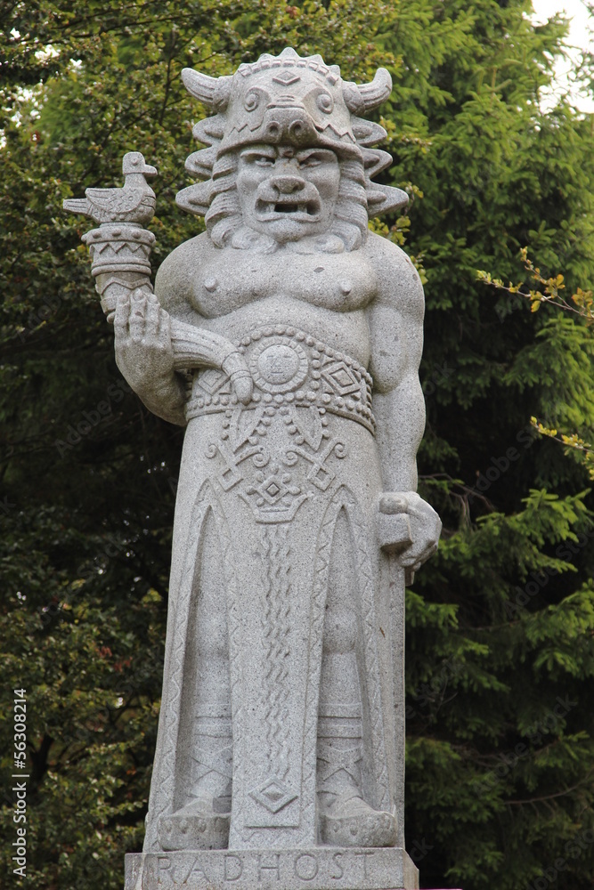Statue of Radegast in Beskydy