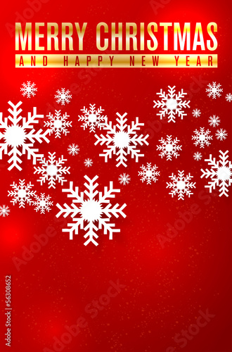 Christmas card with snowflakes and place for your text