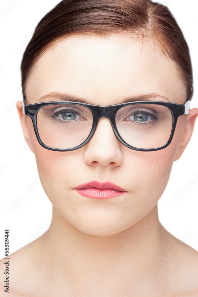 Gorgeous natural model wearing classy glasses Gorgeous natural model wearing classy glasses