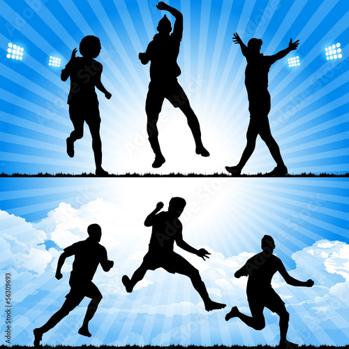 soccer players celebrate