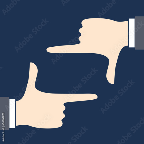 Framed with hand gestures Illustration