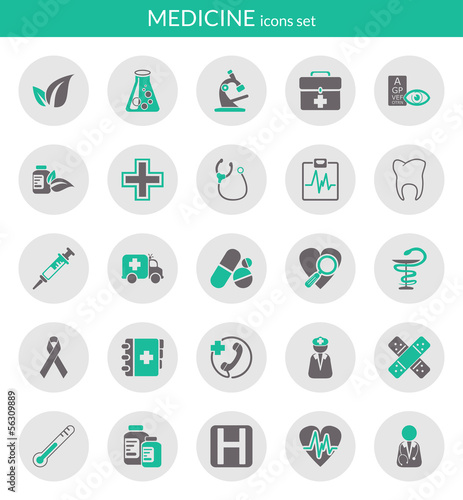 Icons about medicine