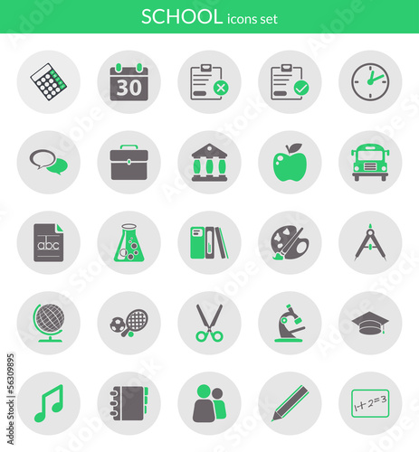 Icons about school