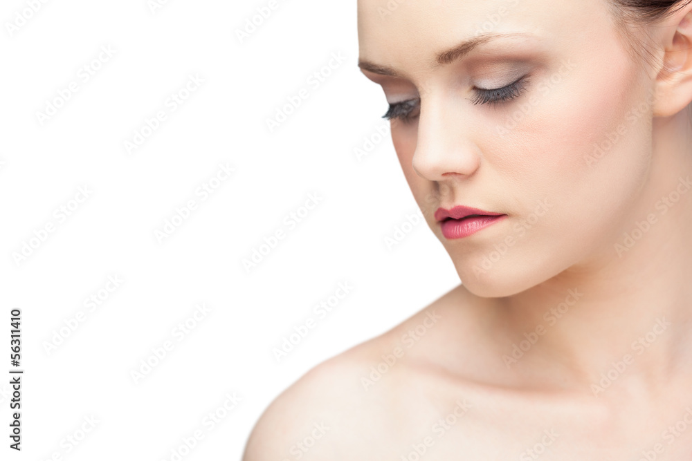 Pensive gorgeous brunette posing Pensive gorgeous brunette posing