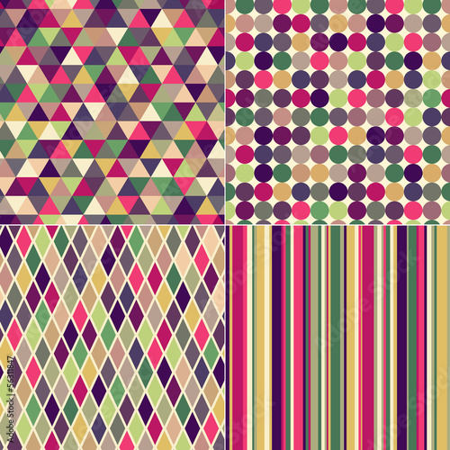 seamless multicolored geometric pattern photo