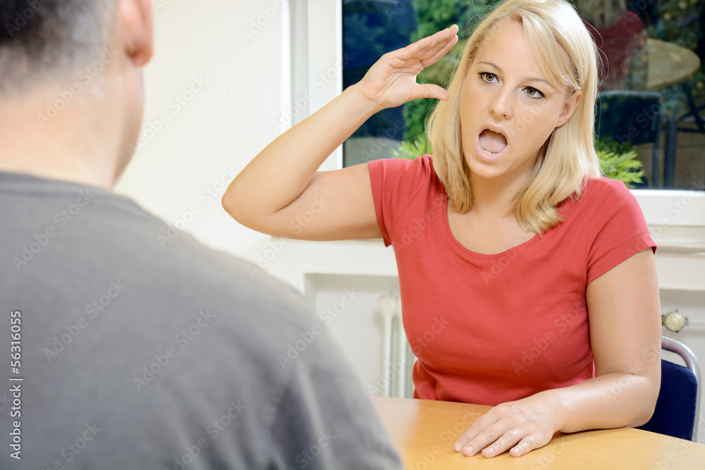 Fototapeta premium Gespräch in Gebärdensprache