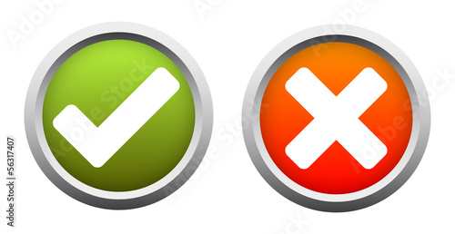 JA + NEIN Button