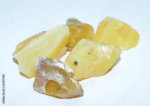 Honey Opal raw gemstones photo