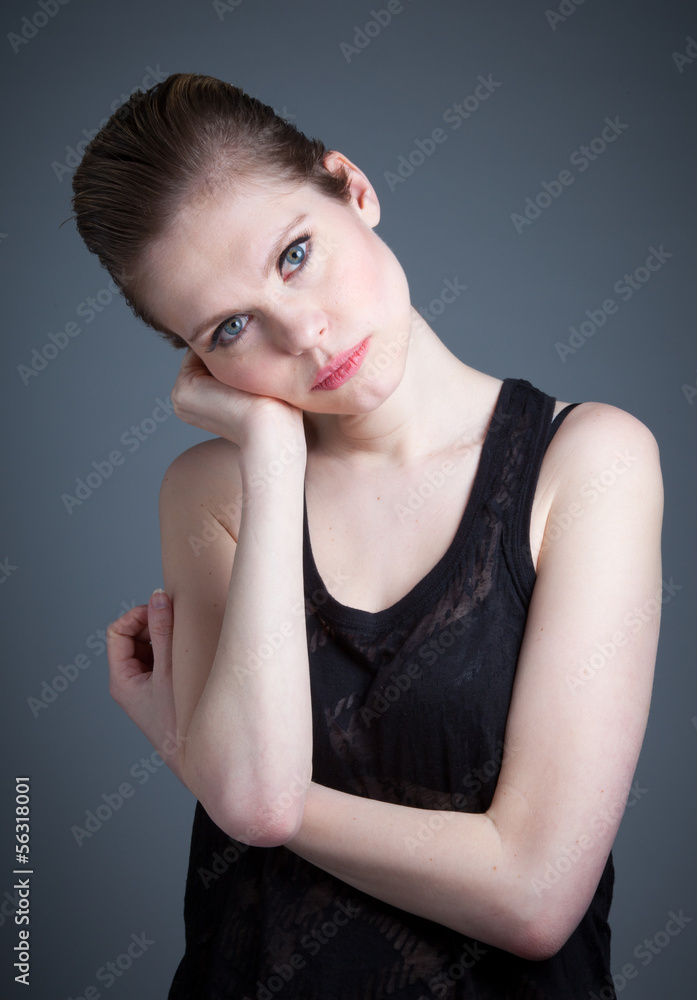 Attractive caucasian girl in her 30 shot in studio Attractive caucasian girl in her 30 shot in studio