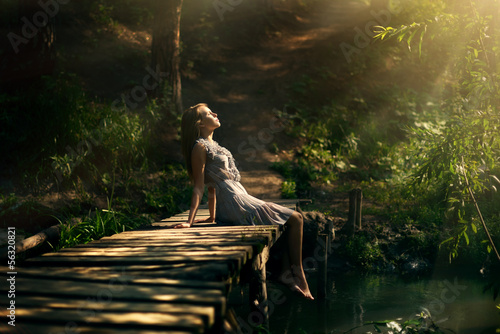 beautiful girl in fairy forest