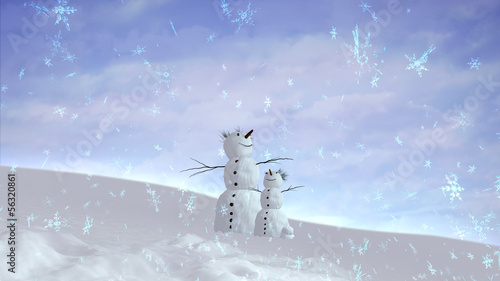 snowman and son sky wide © RealCG