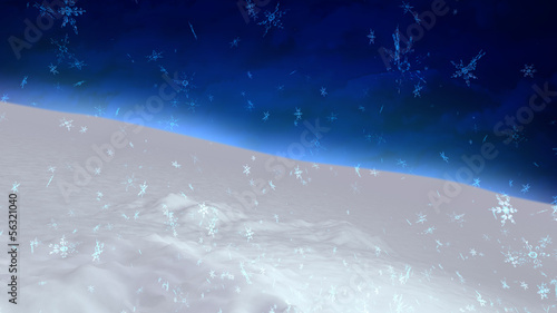 snowflake background blue sky