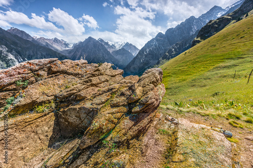 mountain peaks landscape stone Central Asia Kazakhstan