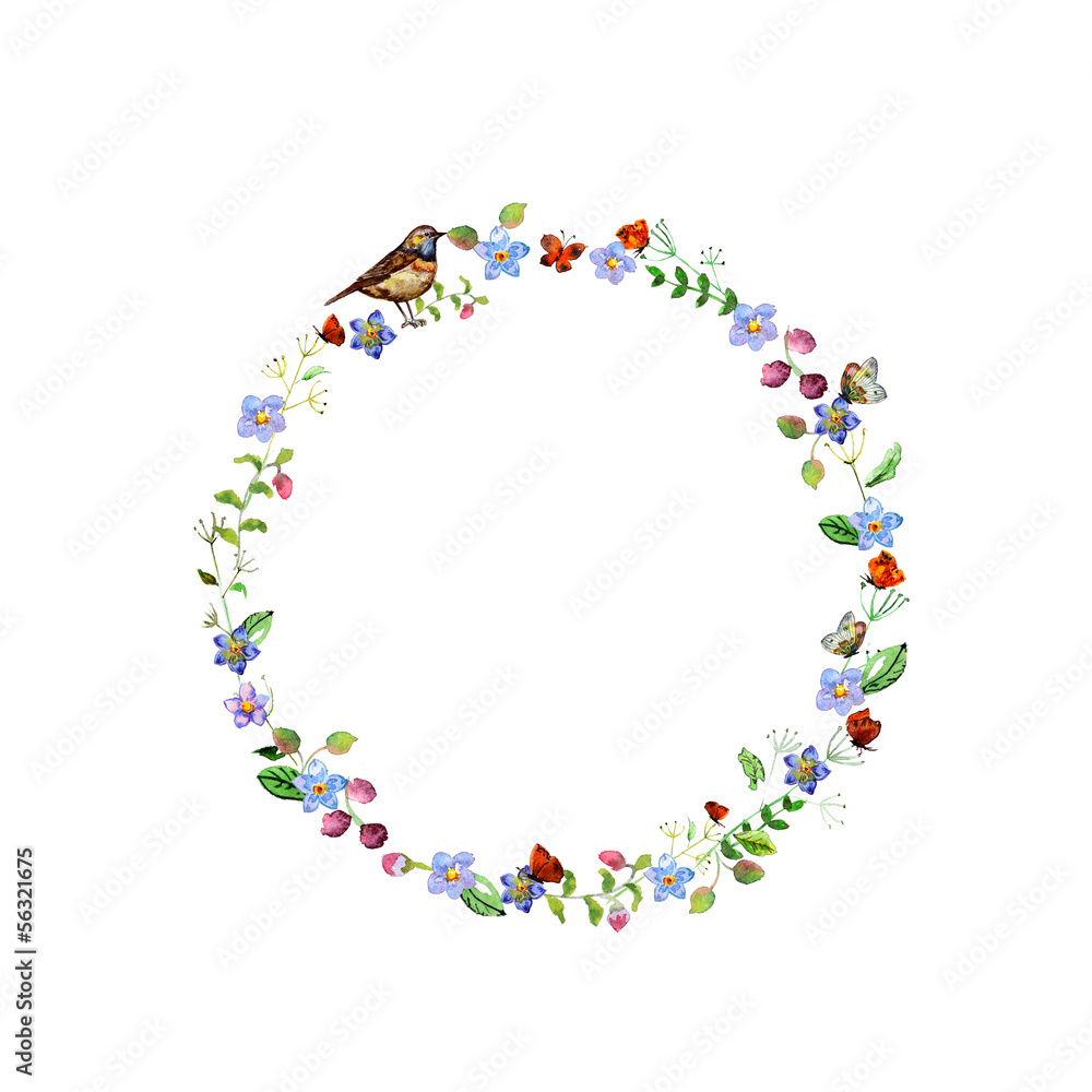 nature watercolor frame nature watercolor frame
