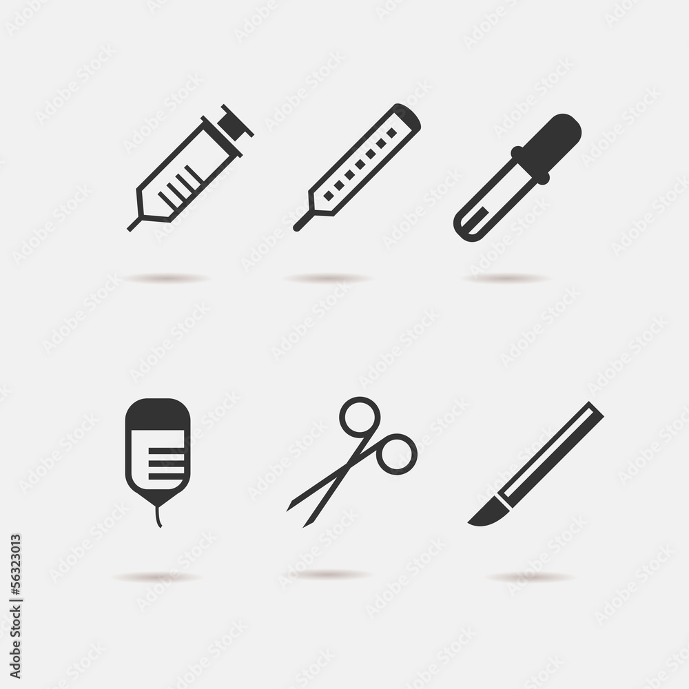 Medical tools icons