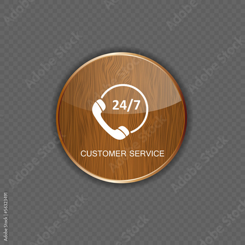 Customer service wood application icons