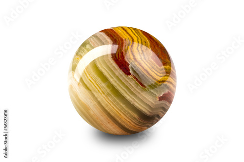 Ball of the semiprecious stone agate