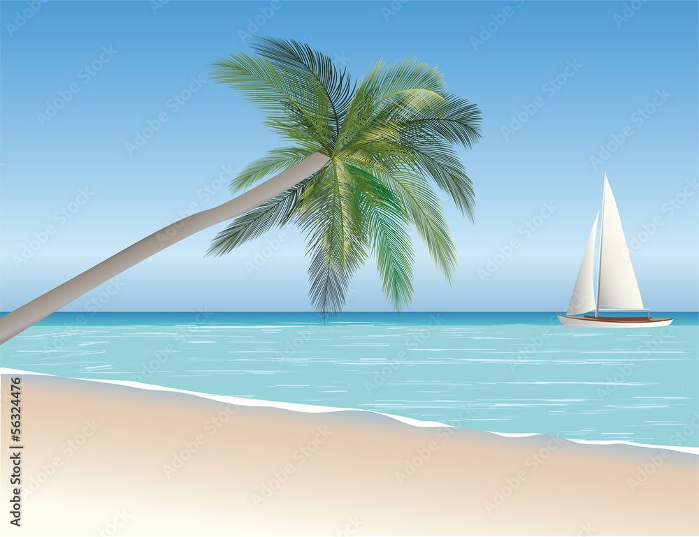 Seascape vector illustration