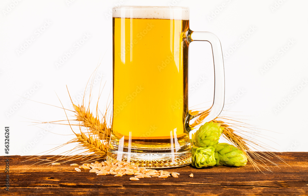 Fototapeta premium mug of beer on table