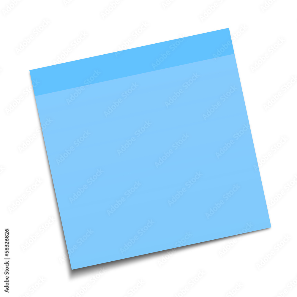 Blue sticky note with drop shadow, EPS 10 Blue sticky note with drop shadow, EPS 10