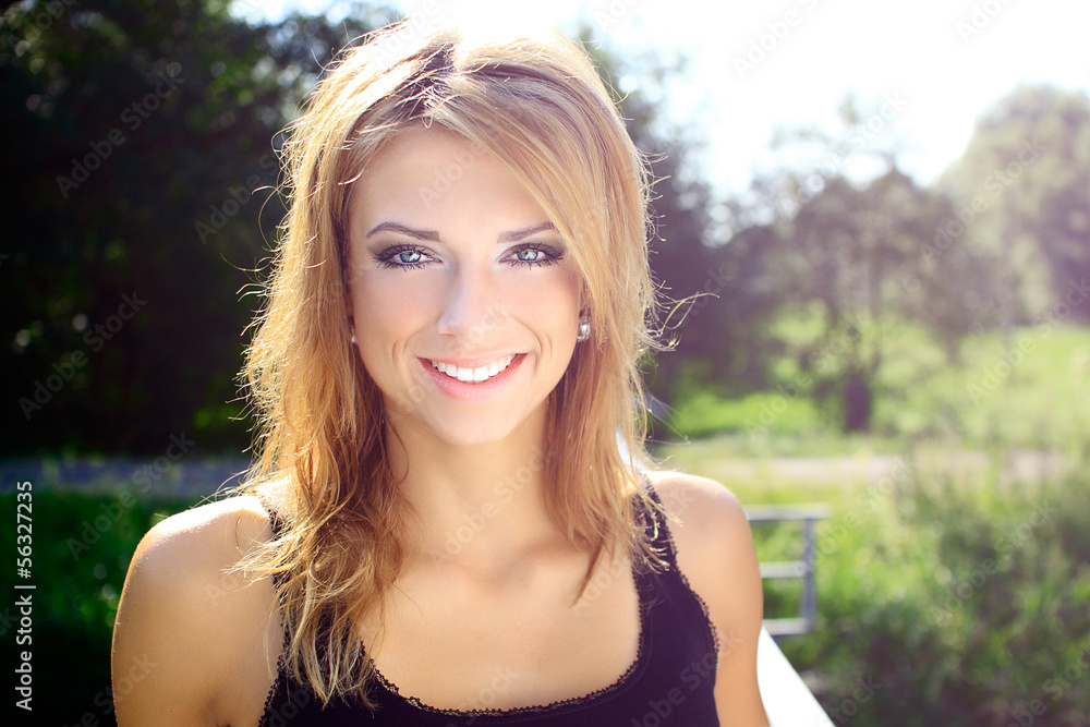 Beautiful blonde in a nature Beautiful blonde in a nature