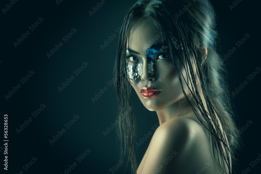 Naklejka premium asian model