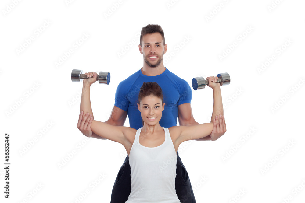 Training with my personal trainer Training with my personal trainer