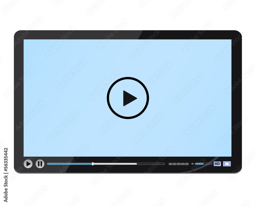 Design black media player Design black media player