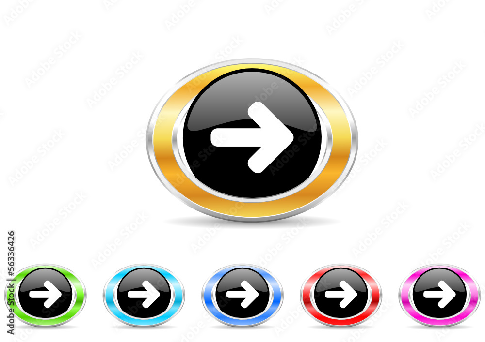 arrow right icon chrome set