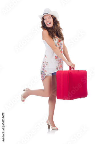 Woman preparing for travel on summer vacation