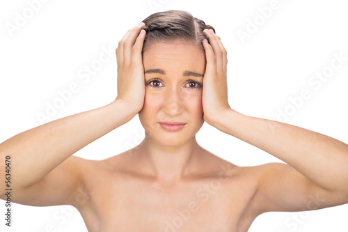 Wallpaper Mural Worried natural model posing Torontodigital.ca