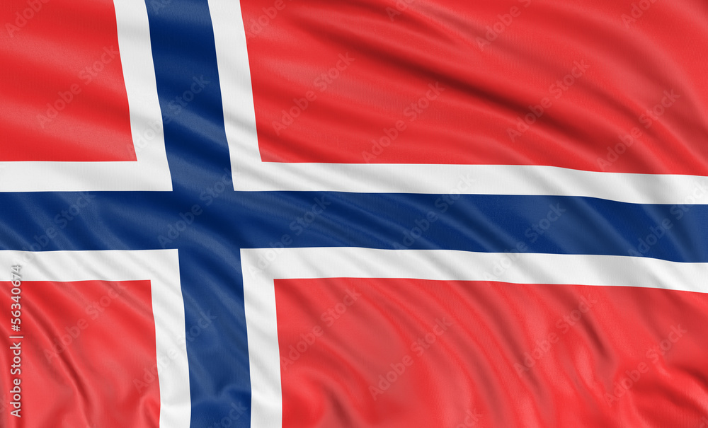 Fototapeta premium 3D Norwegian flag (clipping path included)
