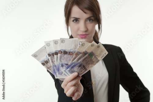 Canvas Print young businesswoman