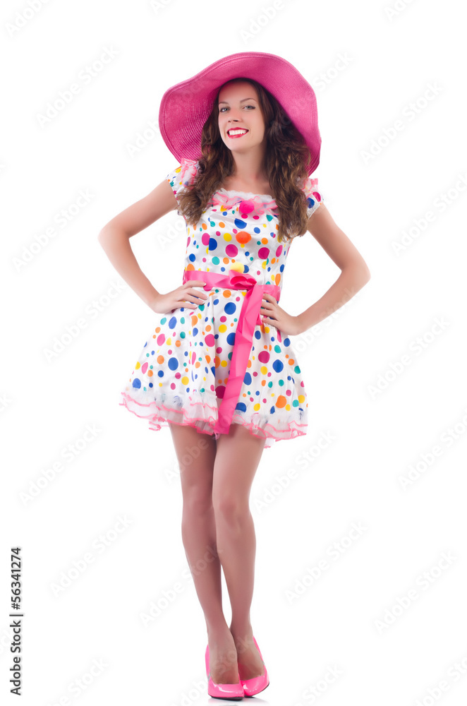 Woman wearing panama ready for summer vacation Woman wearing panama ready for summer vacation