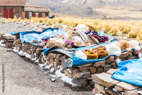 Market on Road Cusco-Puno, Peru, South America.