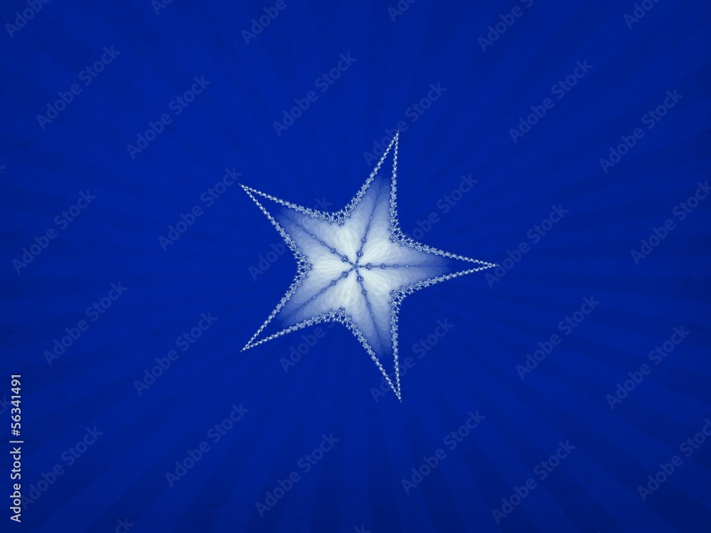 Fototapeta premium Holiday Blue star - poster